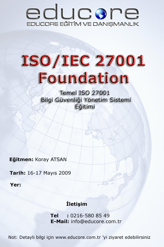 Iso 27002 Foundation - Bilgi Güvenliği Yönetim Sistemi Eğitimi