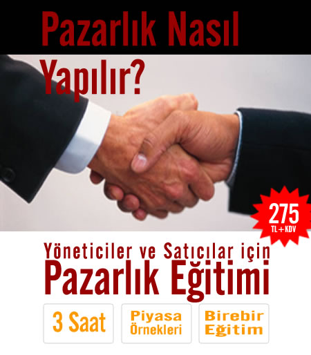 Satıcı Ve Yöneticiler İçin Pazarlık Nasıl Yapılır Eğitimi