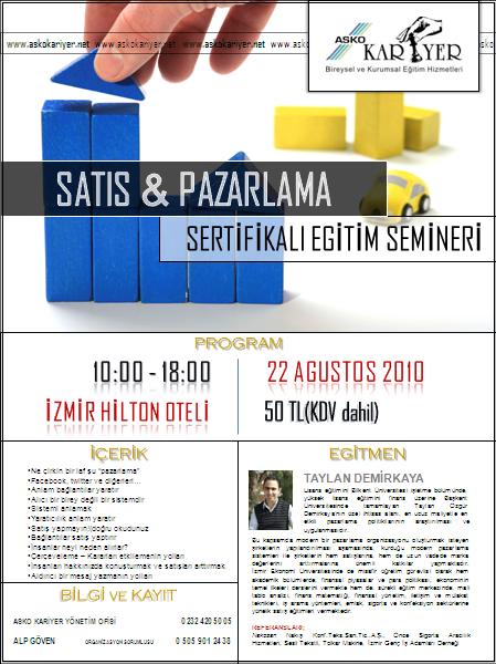 İzmir Satış Ve Pazarlama Sertifikalı Eğitim Semineri